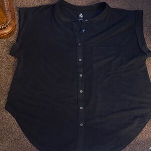 Lou & Grey Navy Casual Button Down Shirt